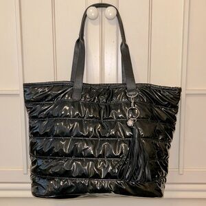 Super Cute Black Bath & Body Works Puffer Tote Bag NWOT 🖤🖤🖤